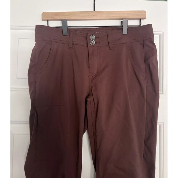Prana Women’s Halle Pant Brown Size 6 Roll Tab Convertible Nylon - Picture 2 of 10